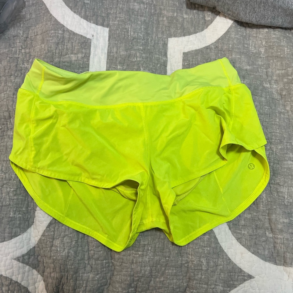 lululemon athletica Women's Bright Yellow Athletic Shorts